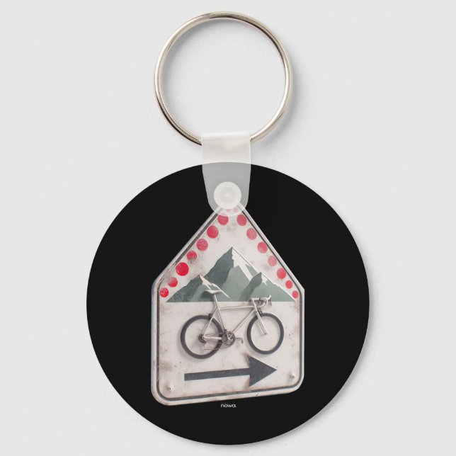 Chaveiro Sinal de Ciclismo - Coletar Pontos de Subida Verme (Frente)