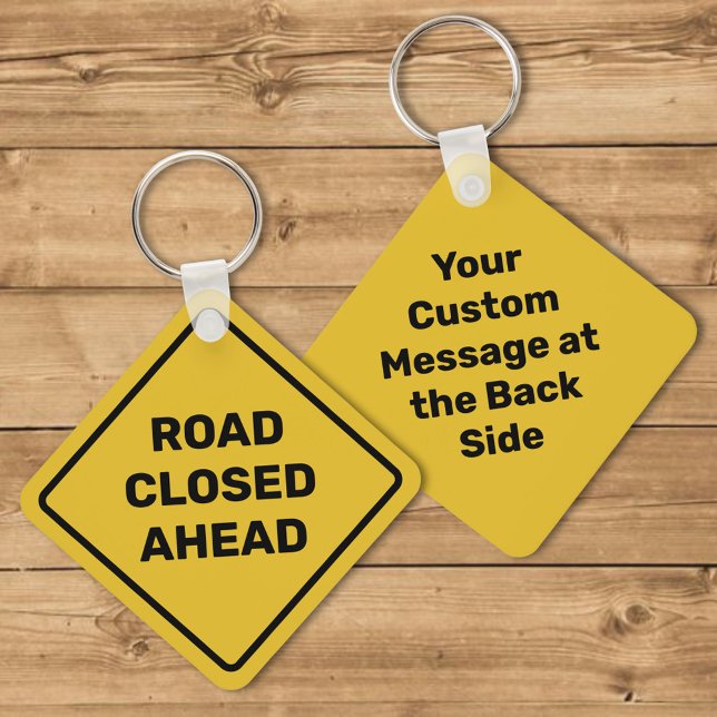 Chaveiro Sinal de Diamante de Aviso Personalizado (Criador carregado)