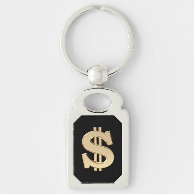 Chaveiro sinal de dólar 3D (Frente)