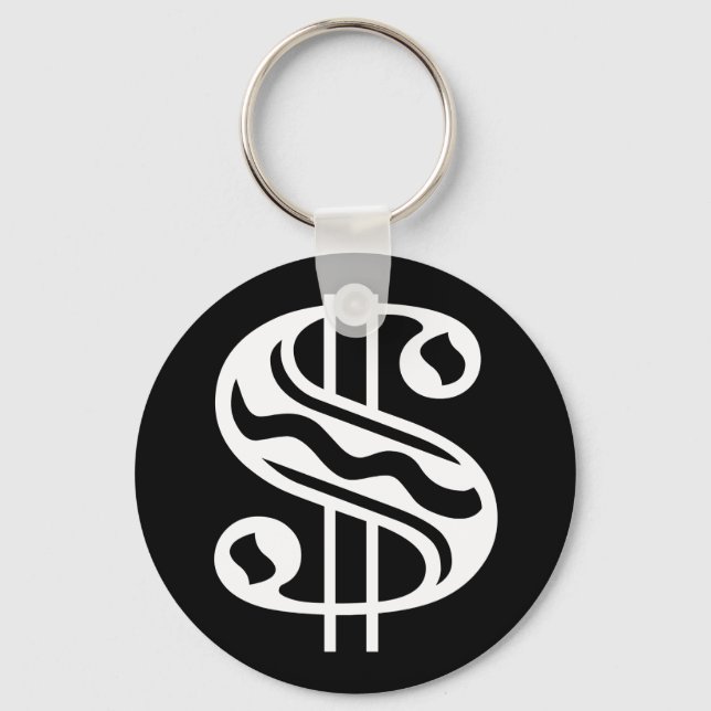 Chaveiro Sinal de Dólar - Branco (Frente)