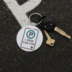 Chaveiro Sinal de Estacionamento de Uma Hora