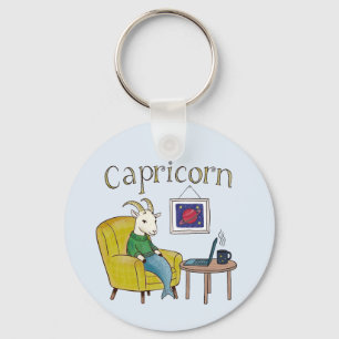 Chaveiro Sinal de estrela do Capricórnio Sea Goat zodiac es
