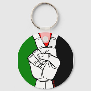 CHAVEIRO SINAL DE PAZ DA BANDEIRA DE PALESTINA