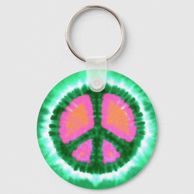 Chaveiro Sinal de Paz Elétrica Tie-Dye (Frente)