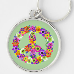 Chaveiro Sinal de Paz Floral