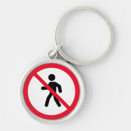 Chaveiro Sinal de proibição de pedestres de acesso | CHAVEI