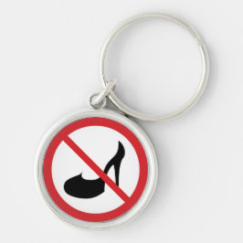 Chaveiro Sinal de proibição de saltos altos vermelho | CHAV