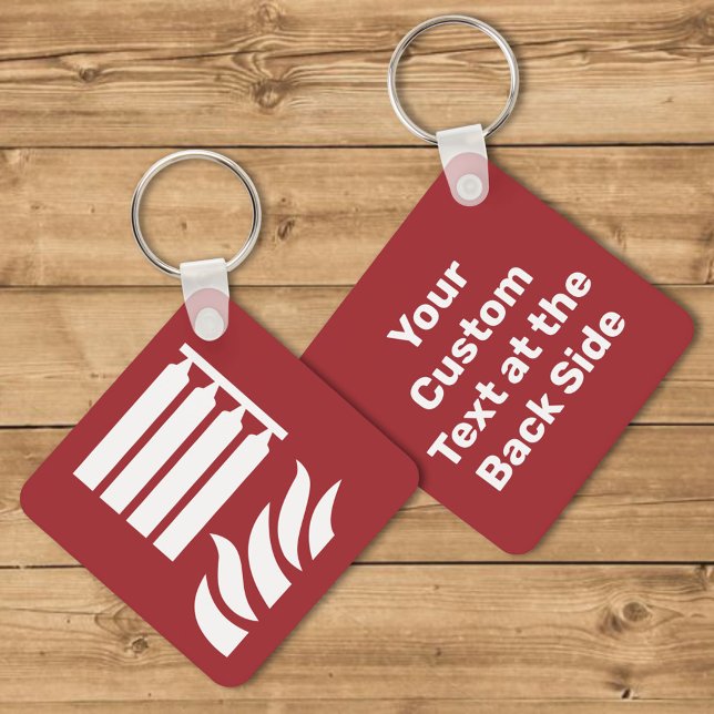 Chaveiro Sinal de segurança da bateria de extinção de incên (Criador carregado)