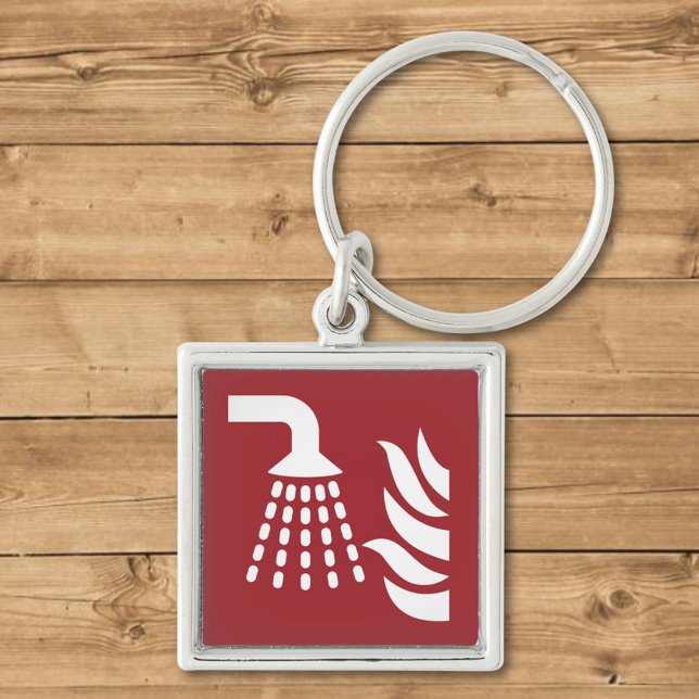 Chaveiro Sinal de Segurança do Aplicador de Nevoeiro da Águ (Criador carregado)