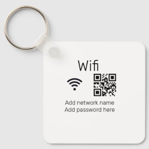 Chaveiro Sinal de senha Wifi adicionar código Q R aqui deta