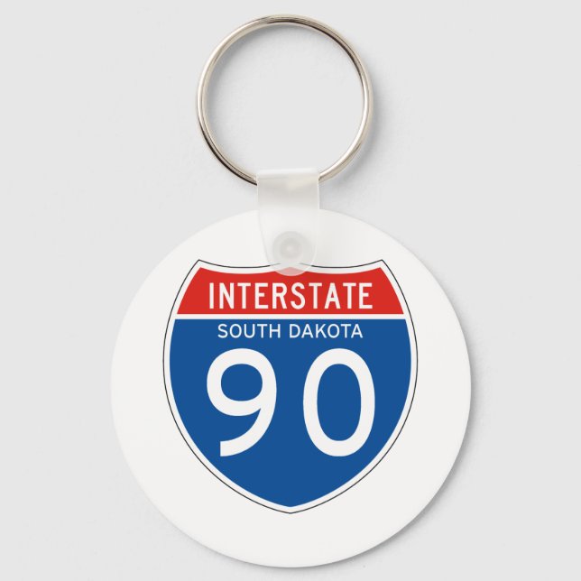 Chaveiro Sinal Interestadual 90 - Dakota do Sul (Frente)