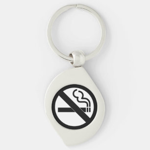Chaveiro Sinal Preto e Branco Proibido Fumar