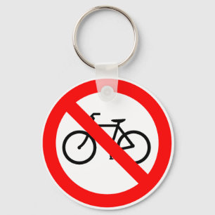 Chaveiro Sinal proibido da estrada do tráfego de bicicleta