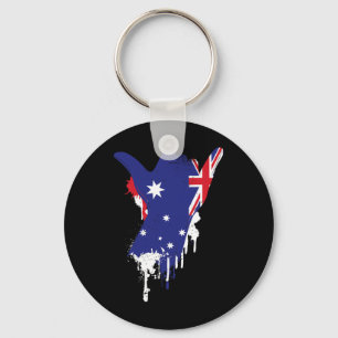 Chaveiro Sinal Shaka Bandeira Vintage Austrália - Surf e S