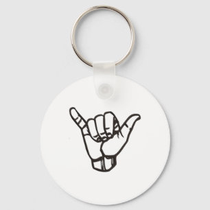 Chaveiro Sinal Shaka Pendurado Boas Vibrações Retro Solto H