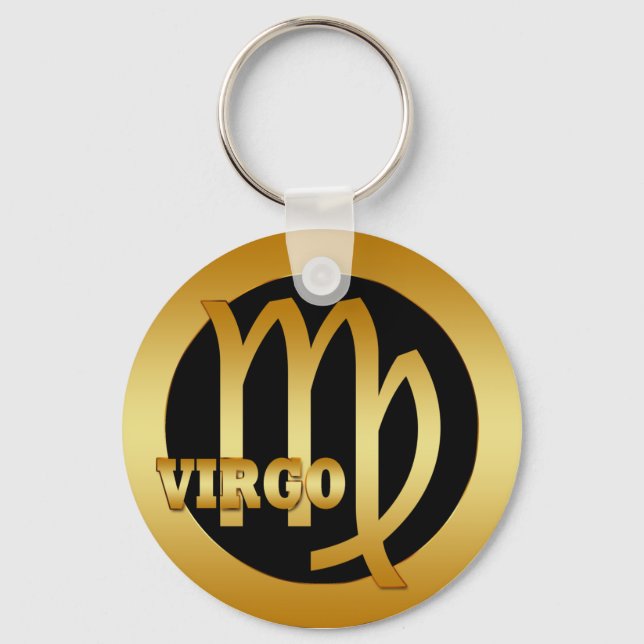 CHAVEIRO SINAL ZODIAC DOURADO DO VIRGO (Frente)