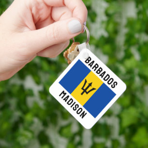Chaveiro Sinalizador de Barbados de Nome Personalizado