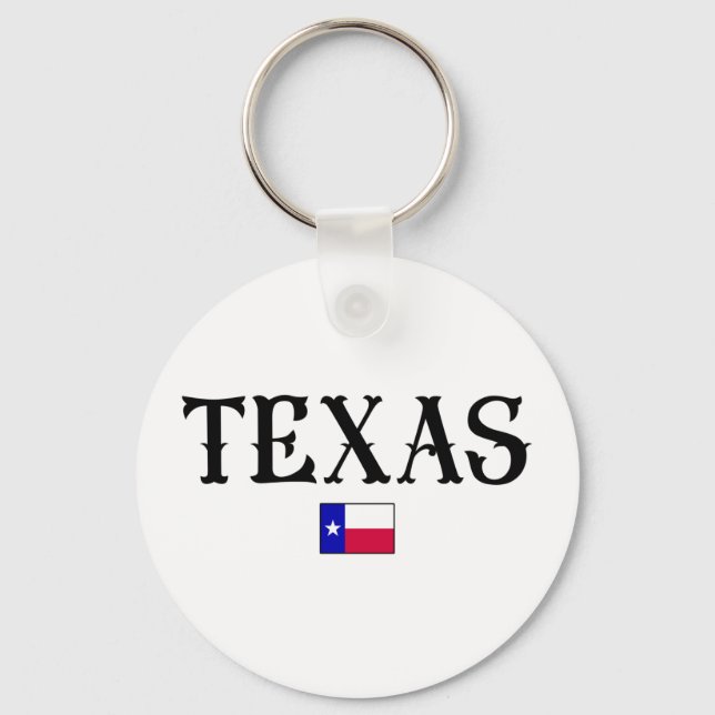 Chaveiro Sinalizador de Mapa Estatal do Texas EUA (Frente)