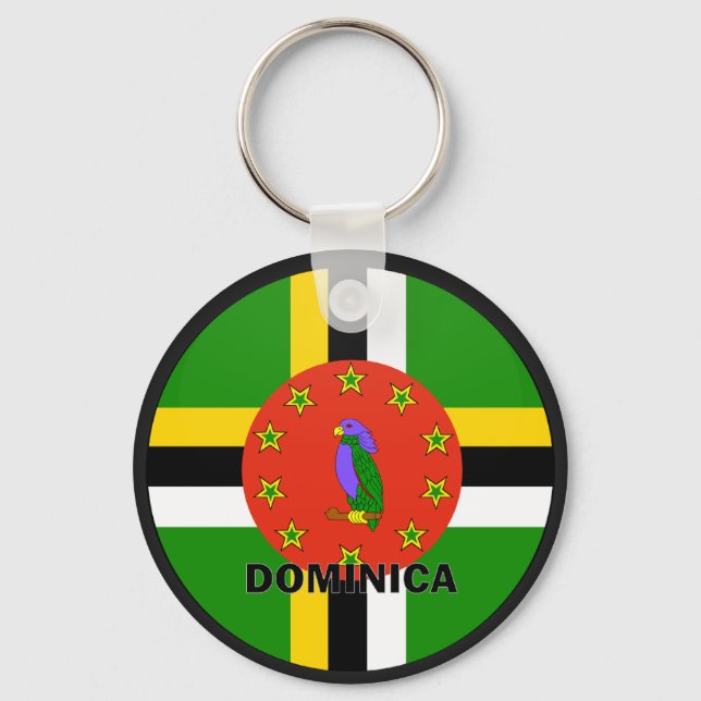 Chaveiro Sinalizador de qualidade do Roundel Dominica (Frente)
