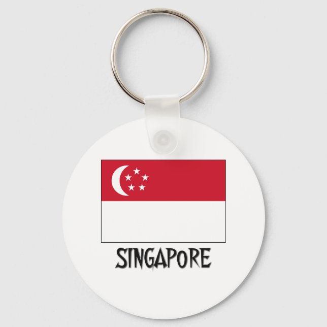 Chaveiro Sinalizador de Singapura (Frente)