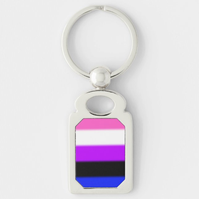 Chaveiro Sinalizador do Orgulho de Genderfluido de Queda (Frente)