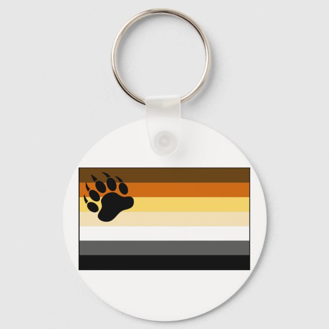 Chaveiro Sinalizador do Orgulho do gay Bear (Frente)