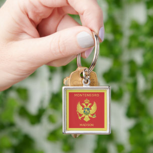 Chaveiro Sinalizador Montenegro de Nome e Texto Personaliza