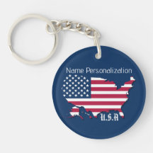 Sinalizador personalizado dos EUA e Marinho de map