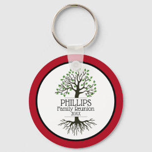 Chaveiro Sindicato da Família Árvore da Família Vermelha Es