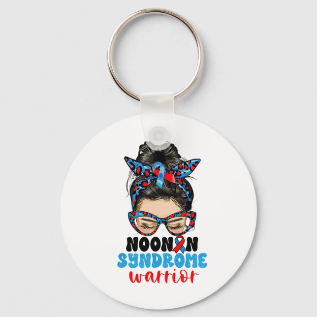 Chaveiro Síndrome de Noonan Mamãe Suporta Síndrome de Noona (Frente)