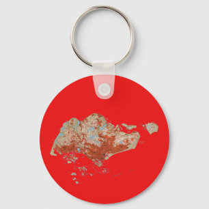 Chaveiro Singapore Map Keychain