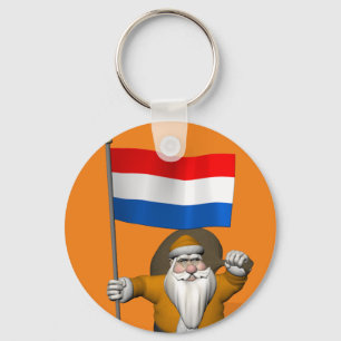 Chaveiro Sinterklaas com a bandeira dos Países Baixos