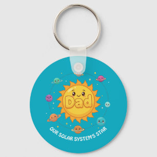 Chaveiro Sistema Solar Estrela Espaço Cartoon Pai Bonito