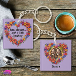 Chaveiro Sisterly Love in Bloom Acrylic Keychain