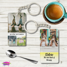 Chaveiro Sisters Photo Collage with Names, Best Therapy