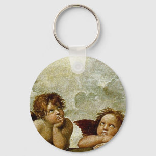 Chaveiro "Sistine Madonna" (cerca de 1513) de Rafael (Detal