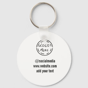 Chaveiro site de logotipo de adição de cores aquáticas pers