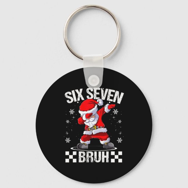 Chaveiro Six Seven Bruh 6-7 Meme Xmas Matching Pjs Christma (Frente)