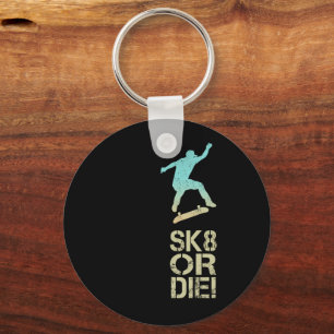 Chaveiro Sk8 Ou Morra! Olli Skater Vintage Para Skateboard