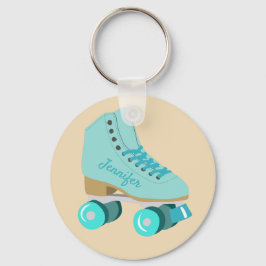 Chaveiro Skate do cilindro do Quad Retro Azul Teal Personal