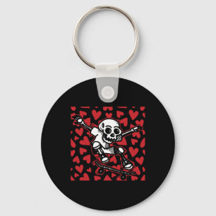 Chaveiro Skateboard Hearts Dia de os namorados Skull Love S