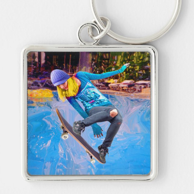 Chaveiro Skateboard on Water (Frente)