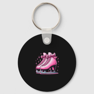 Chaveiro Skates de Coquetes Rosa-Rosa com Prato de Amor Esp