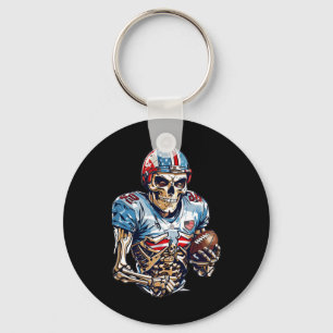 Chaveiro Skeleton American Football Player Halloween Graphi