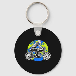 Chaveiro Skeleton Andando Motocicleta Dia da Terra Legal Sa