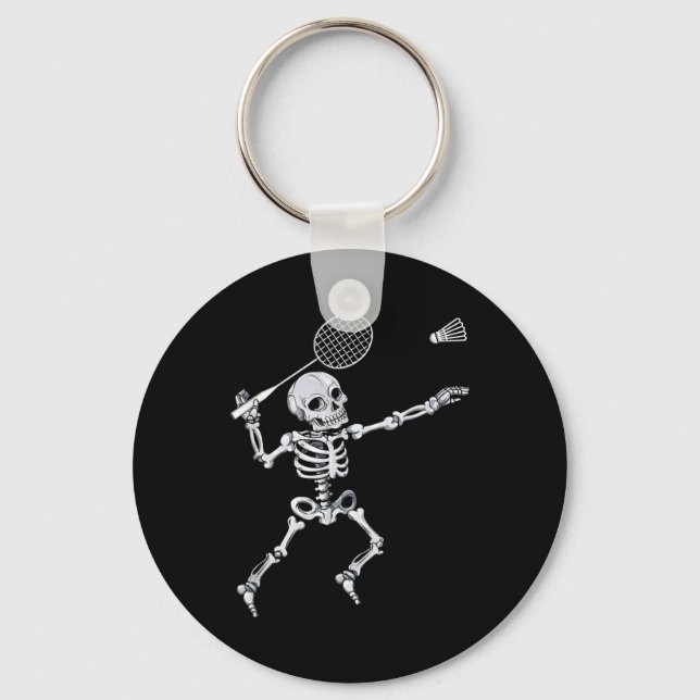 Chaveiro Skeleton Badminton Smash Shuttle (Frente)