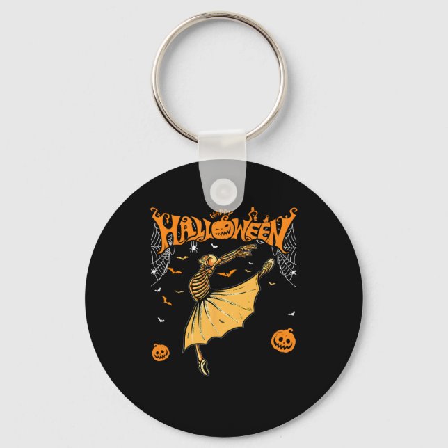 Chaveiro Skeleton Ballerinas Balé Dance Cute Halloween Co (Frente)