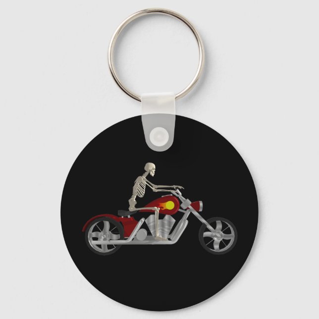 Chaveiro Skeleton Biker / Cavaleiro de bicicleta: Modelo 3D (Frente)