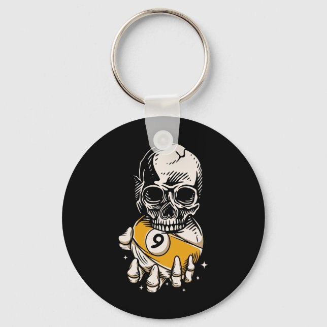 Chaveiro Skeleton Billiards Ll Snooker Piscina Billiards (Frente)