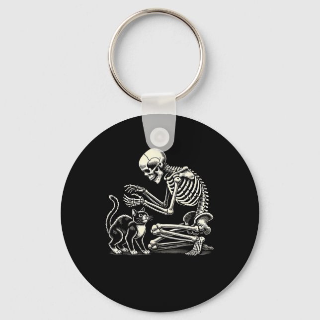 Chaveiro Skeleton Cat Art For Men Women Felume Hall (Frente)